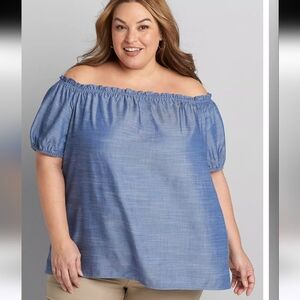 Lane Bryant Chambray Top
